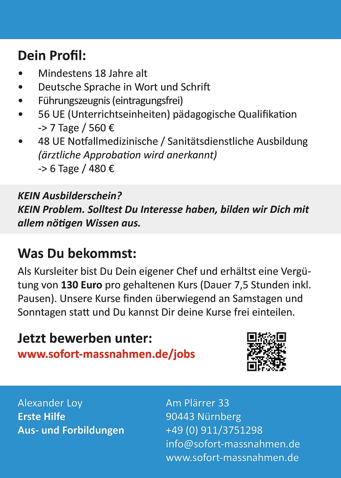 Flyer Jobs Vorderseite Flyer Jobs Vorderseite